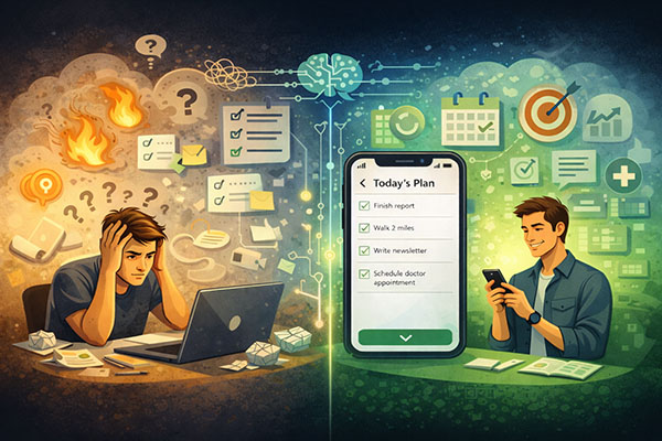 Task AI app planning screen