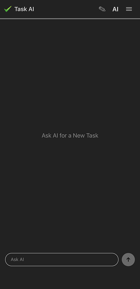 Task AI home screenshot