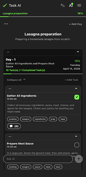 Task AI App Screenshot
